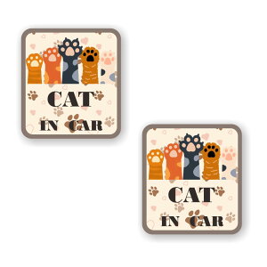 [2Zbg][ CAT IN CAR ]  TC V[ XebJ[ |f 95mm x 105mm 0.08mm lp LbgCJ[ Cat In Car XebJ[ J[TC Z[teBXebJ[ L lR ˂ Ă܂ J[