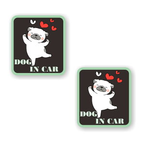 [2Zbg][ DOG IN CAR ]  TC V[ XebJ[ |f 95mm x 105mm 0.08mm lp LbgCJ[ Dog In Car XebJ[ J[TC Z[teBXebJ[ L lR ˂ Ă܂ J[