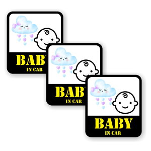 [3Zbg][ BABY IN CAR ]  TC V[ XebJ[ |f 95mm x 105mm 0.08mm lp `ChCJ[ Baby In Car XebJ[ J[TC Z[teBXebJ[ q Ă܂ J[Xe