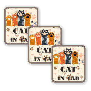 [3Zbg][ CAT IN CAR ]  TC V[ XebJ[ |f 95mm x 105mm 0.08mm lp LbgCJ[ Cat In Car XebJ[ J[TC Z[teBXebJ[ L lR ˂ Ă܂ J[