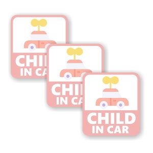 [3Zbg][ CHILD IN CAR ]  TC V[ XebJ[ |f 95mm x 105mm 0.08mm lp `ChCJ[ Child In Car XebJ[ J[TC Z[teBXebJ[ q Ă܂ J[X