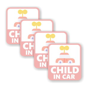 [4Zbg][ CHILD IN CAR ]  TC V[ XebJ[ |f 95mm x 105mm 0.08mm lp `ChCJ[ Child In Car XebJ[ J[TC Z[teBXebJ[ q Ă܂ J[X