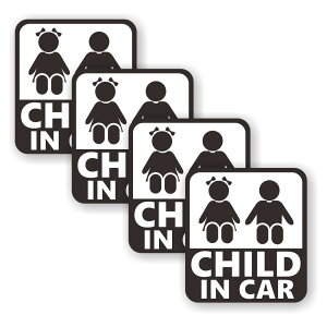 [4Zbg][ CHILD IN CAR ]  TC V[ XebJ[ |f 95mm x 105mm 0.08mm lp `ChCJ[ Child In Car XebJ[ J[TC Z[teBXebJ[ q Ă܂ J[X