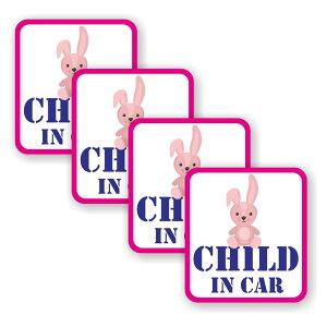 [4Zbg][ CHILD IN CAR ]  TC V[ XebJ[ |f 95mm x 105mm 0.08mm lp `ChCJ[ Child In Car XebJ[ J[TC Z[teBXebJ[ Ԃ Ă܂ J