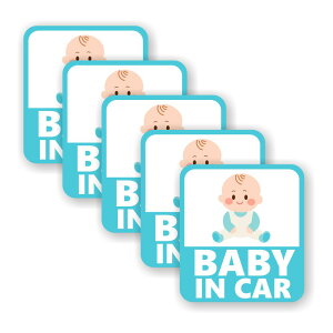 [5Zbg][ BABY IN CAR ]  TC V[ XebJ[ |f 95mm x 105mm 0.08mm lp xCr[CJ[ Baby In Car XebJ[ J[TC Z[teBXebJ[ Ԃ Ă܂ J[X