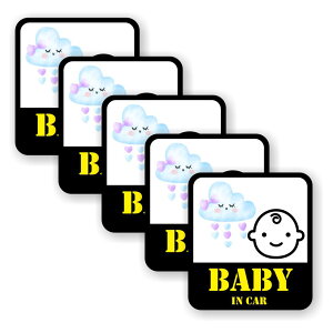 [5Zbg][ BABY IN CAR ]  TC V[ XebJ[ |f 95mm x 105mm 0.08mm lp `ChCJ[ Baby In Car XebJ[ J[TC Z[teBXebJ[ Ԃ Ă܂ J[