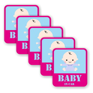 [5Zbg][ BABY IN CAR ]  TC V[ XebJ[ |f 95mm x 105mm 0.08mm lp `ChCJ[ Baby In Car XebJ[ J[TC Z[teBXebJ[ Ԃ Ă܂ J[