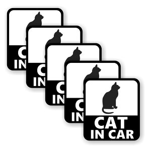 [5Zbg][ CAT IN CAR ]  TC V[ XebJ[ |f 95mm x 105mm 0.08mm lp LbgCJ[ CAT In Car XebJ[ J[TC Z[teBXebJ[ L lR ˂ Ă܂ J[