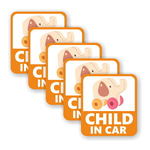 [5Zbg][ CHILD IN CAR ]  TC V[ XebJ[ |f 95mm x 105mm 0.08mm lp `ChCJ[ Child In Car XebJ[ J[TC Z[teBXebJ[ q Ă܂ J[X