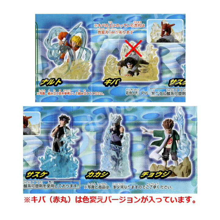 楽天市場 ｎａｒｕｔｏナルト リアルコレクション５より別カラー入り５種 キバ 赤丸 茶ver バンダイガチャポン ガシャポン ガチャガチャ モデルベースｚ