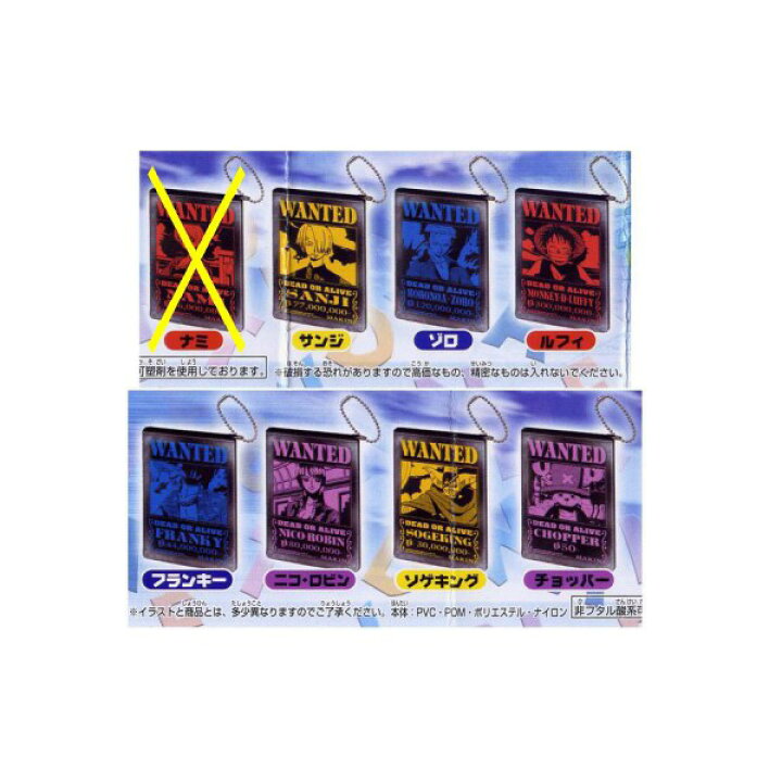 楽天市場 ワンピース ウォンテッドポーチより ７種 One Pieceバンダイガチャポン ガシャポン ガチャガチャ モデルベースｚ