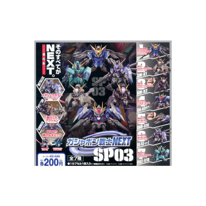 楽天市場 機動戦士ガンダムガシャポン戦士ｎｅｘｔｓｐ０３ 全７種バンダイガチャポン ガシャポン ガチャガチャ モデルベースｚ