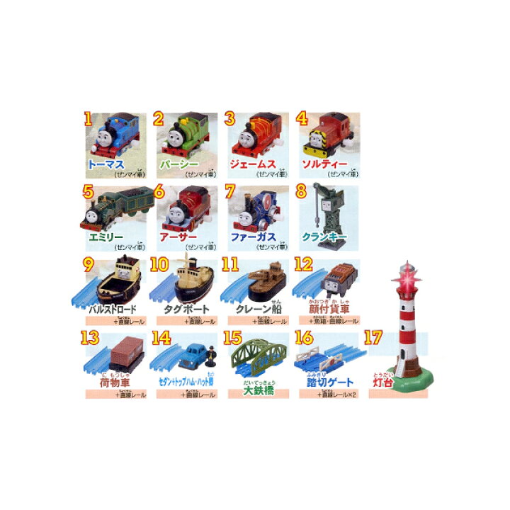 楽天市場 送料無料 カプセルプラレールトーマス 再販 うみべのおはなし編 全１７種タカラトミーアーツｔｈｏｍａｓ ｆｒｉｅｎｄｓガチャポン ガシャポン ガチャガチャ モデルベースｚ