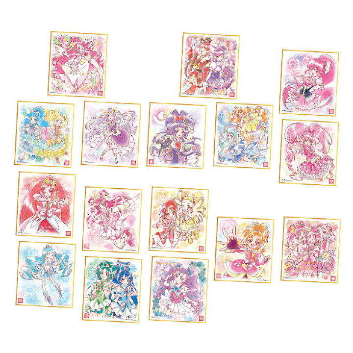 楽天市場 送料無料 プリキュア色紙ａｒｔ パート３全１６種バンダイキャンディトイ 食玩 モデルベースｚ