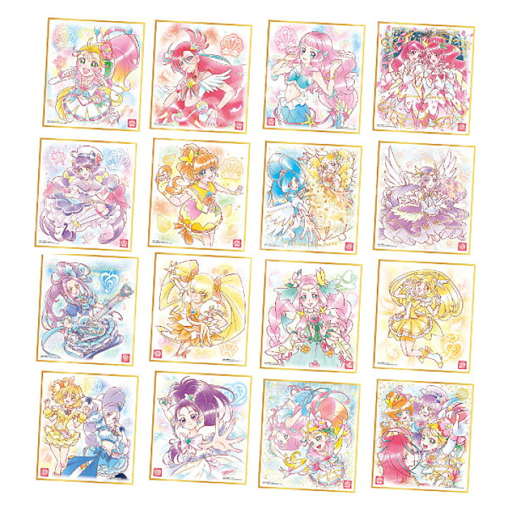 楽天市場 送料無料 プリキュア色紙ａｒｔ パート４全１６種バンダイキャンディトイ 食玩 モデルベースｚ