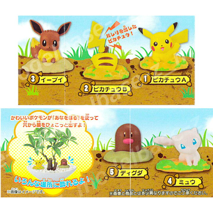 楽天市場 ポケットモンスターポケモン あなをほるマスコット全５種バンダイガチャポン ガシャポン ガチャガチャ モデルベースｚ