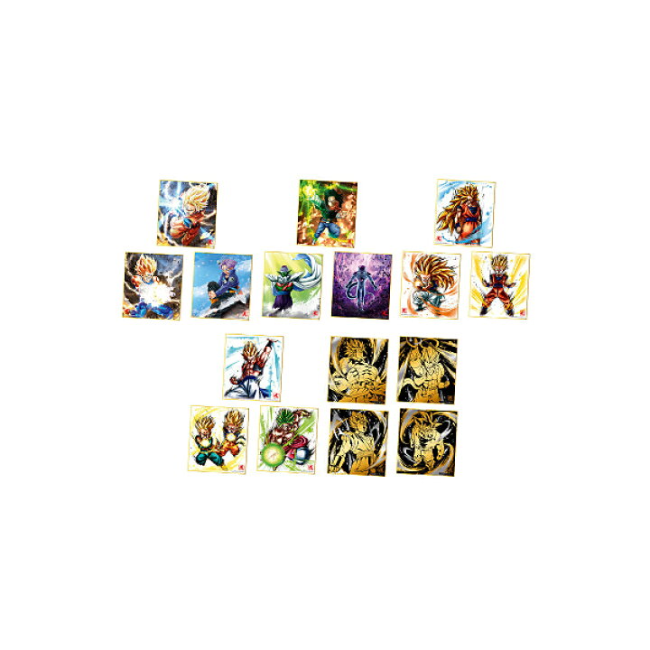 楽天市場 送料無料 ドラゴンボール Dragonball色紙ａｒｔ パート１１ 全１６種バンダイキャンディトイ 食玩 モデルベースｚ
