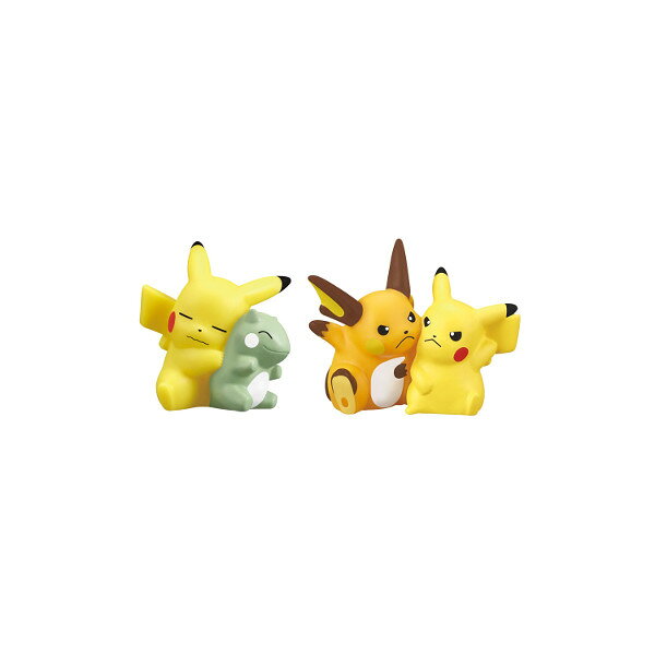 ポケットモンスター ポケモンキッズ　ピカチュウピカピカ大集合！編 より　２種 （ねおきピカチュウ/ピカチュウ＆ライチュウ）  バンダイ キャンディトイ　食玩