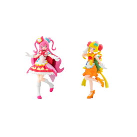 デリシャスパーティ・プリキュアキューティーフィギュアより　2種(キュアプレシャス/キュアヤムヤム)バンダイキャンディトイ　食玩