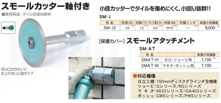 楽天市場】三京ダイヤモンド工業 スモールカッター 軸付 SM-J2 : モノ 