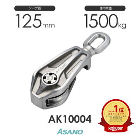 AK10004 AKワニブロックP型(125mm×1車) ASANO ステンレス滑車