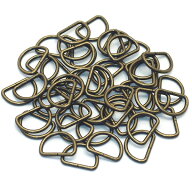 Dカン 2×15mm 50個セット 【 日本製 】 ｜ アンティークゴールド シルバー(ニッケル) ｜ 金具 レザーク…