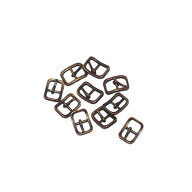 ミニバックル(ミニ美錠) 5mm Bタイプ アンティークゴールド 10個セット ｜ 金具 レザークラフト 手芸 副…