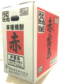 芋焼酎　人気の赤霧島25度900ml 6本