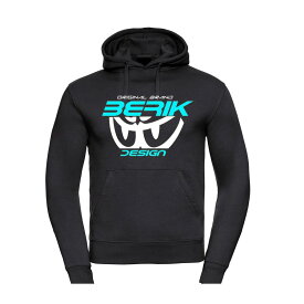 BERIK ベリック プリント フード パーカー オーガニックコットン J-237402-BK BLUE カジュアル