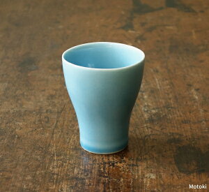 有田焼 サックスブルー 反湯呑(馬上杯・酒器)