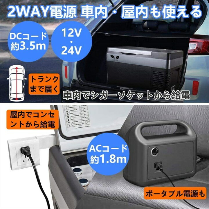 楽天市場】ポータブル冷蔵庫 18L 車載冷蔵庫 18L -22℃〜10℃ 冷凍 