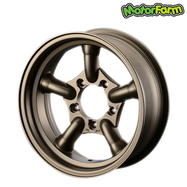 モーターファームJ-TRAD マットブロンズ 16×5.5J 245 4本SET 5H-25 グラントレックMT2 75R16