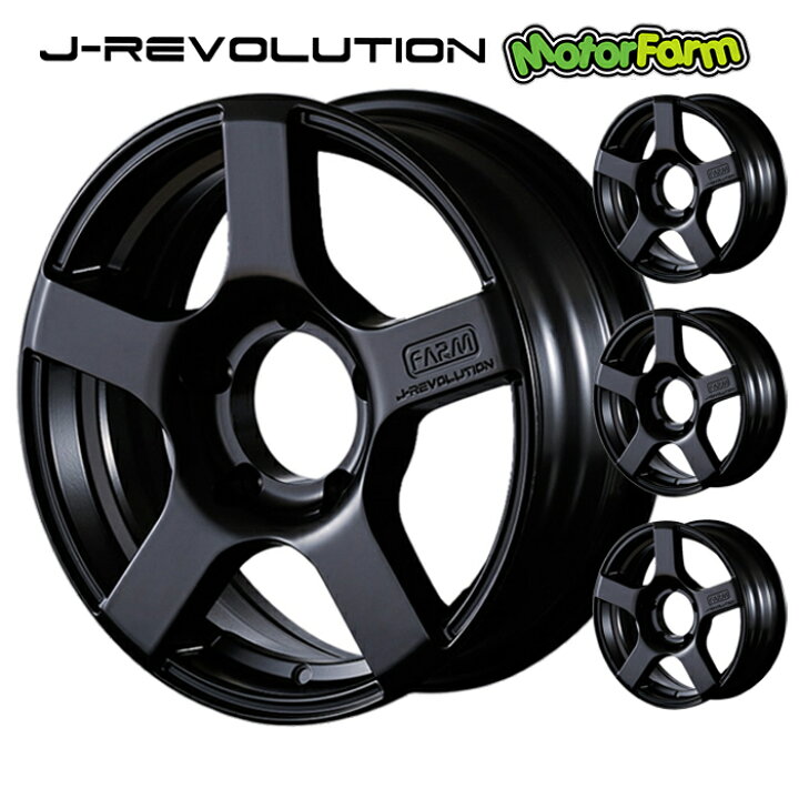 楽天市場】J-REVOLUTION マットブラック 16×5.5J/5H+20 4本set 