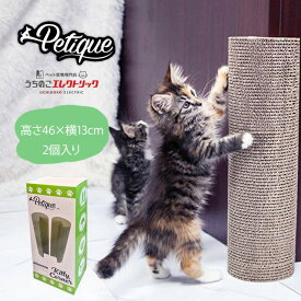 【本日P最大4倍】 （送料無料） Petique ペティーク 猫 爪とぎ コーナー用 キズ防止 高耐久 ダンボール ツメ お手入れ 大型猫 ストレス 解消 縦置き 横置き 壁 保護 対策 爪 傷 角 簡単2個組 45cm ねこ ネコ