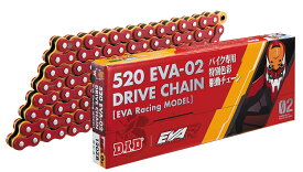 DIDチェーン EVA Racingコラボチェーン 520EVA-02 120L RED/ORANGE カシメ(ZB)