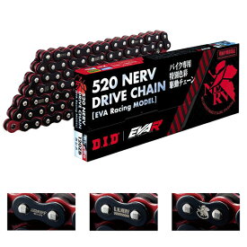 DIDチェーン EVA Racingコラボチェーン 520NERV-120ZB 120L BLACK/RED カシメ(ZB)