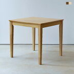 ダイニングテーブル W750 単品 2名用 75cm ウォールナット ナチュラル ラバーウッド 正方形 おしゃれ 木製 MTS-063
