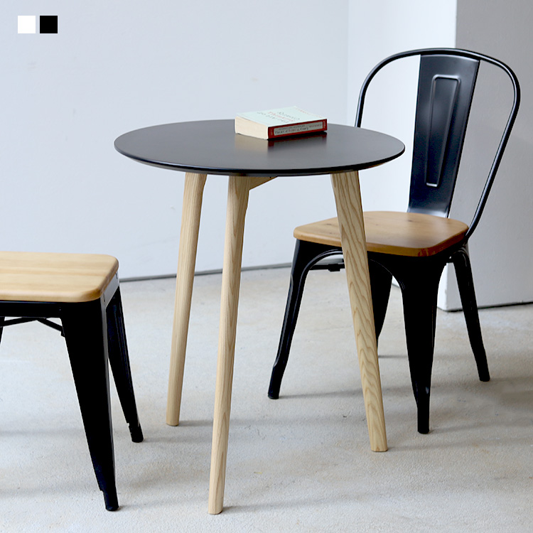 カフェテーブル 高評価なギフト ミニマム サイドテーブル ラウンドテーブル 丸テーブル φ60 600mm ミニテーブル トラスト BK MTS-145 木製 WH