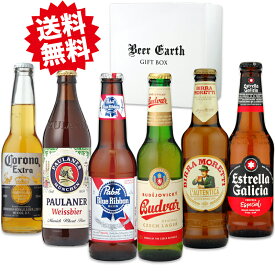 夏ギフト ビール 飲み比べギフト 世界のビール 6ヵ国 330ml 6本セット クラフトビール お祝い 内祝 感謝 お中元 誕生日プレゼント ギフト 各種熨斗・ギフトシール無料対応 BEER EARTH GIFT BOX