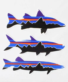 【期間限定ポイント10倍】訳有 パタゴニア ステッカー 3種セット PATAGONIA FISH STICKERS SET フィッツロイ ターポン スヌーク マスキー フィッシュ 魚 シール 新品