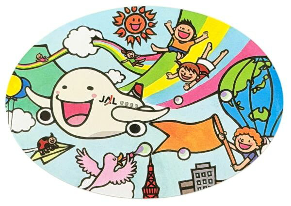 JAL イラスト ステッカー 日本航空 JAPAN AIR LINES STICKER 太陽のアーク サンアーク 飛行機 エアライン 航空機 シール コレクション 新品