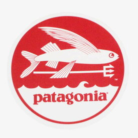 パタゴニア トライデント フィッシュ ステッカー 丸 枠 PATAGONIA TRIDENT FISH フライング 飛魚 円 波 シール サーフ 新品 ネコポス