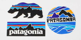 【期間限定ポイント3倍】訳あり パタゴニア ステッカー 光沢 3種セット PATAGONIA フィッツロイ ベア P6 ライツ P-6 FITZROY 熊 シール ネコポス SET 新品