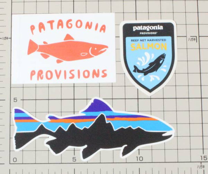 【期間限定ポイント10倍】訳あり パタゴニア ステッカー 3種セット PATAGONIA フィッツロイ トラウト 魚 鱒 鮭 サーモン プロビジョンズ シール ネコポス SET 新品 エムズカンパニー パタゴニア ステッカー 3枚セット