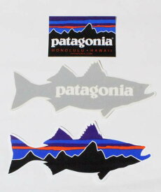 訳あり パタゴニア ステッカー 3種セット PATAGONIA STICKERS SET フィッツロイ ストライパー 魚 ハワイ ホノルル FITZROY シール 新品