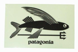 パタゴニア トライデントフィッシュ キャンペーン ステッカー Patagonia SURF JAPAN 黒 サーフ 四角 シール 非売品 稀少 ネコポス 新品