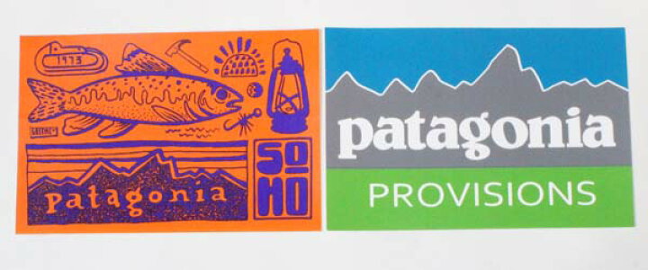 楽天市場 訳あり パタゴニア ステッカー 2種セット Patagonia Stickers Set Soho Nyc ソーホー ニューヨーク プロビジョンズ 魚 針 シール ネコポス エムズカンパニー