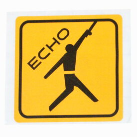 訳あり エコー キャスティング ロゴ ステッカー ECHO LOGO STICKER 枠無し フライ フィッシング FLY ロッド リール トラウト 釣 魚 シール
