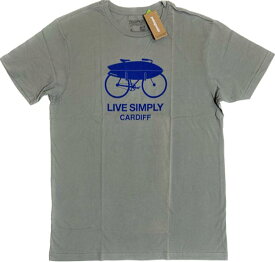 訳有 海外限定 パタゴニア リブシンプリー サーフ バイク LW コットン Tシャツ カーディフ 灰色 PATAGONIA LIVE SIMPLY CARDIFF TEE FEA