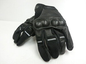 GREEDY グリーディー レザーメッシュグローブ スマホ対応 パンチングレザーグローブ ナックルガード付 GSG-042 ブラック 夏グローブ 管理T